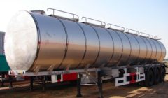 Stainess steel round shape acid tank trailer