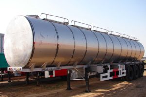 Stainess steel round shape acid tank trailer