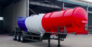 Stainess steel v shape acid tank trailer