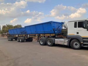 side tipper semi trailer